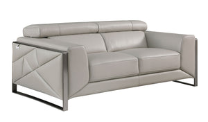 Giorgio Grey Italian Leather Sofa and Loveseat MI-989