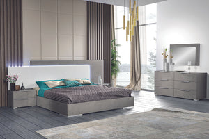Fabiana Collection Grey LED Italian Bedroom Set