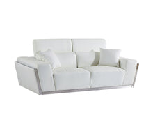 Load image into Gallery viewer, Domo White TOP GRAIN LEATHER Sofa and Loveseat MI-8010