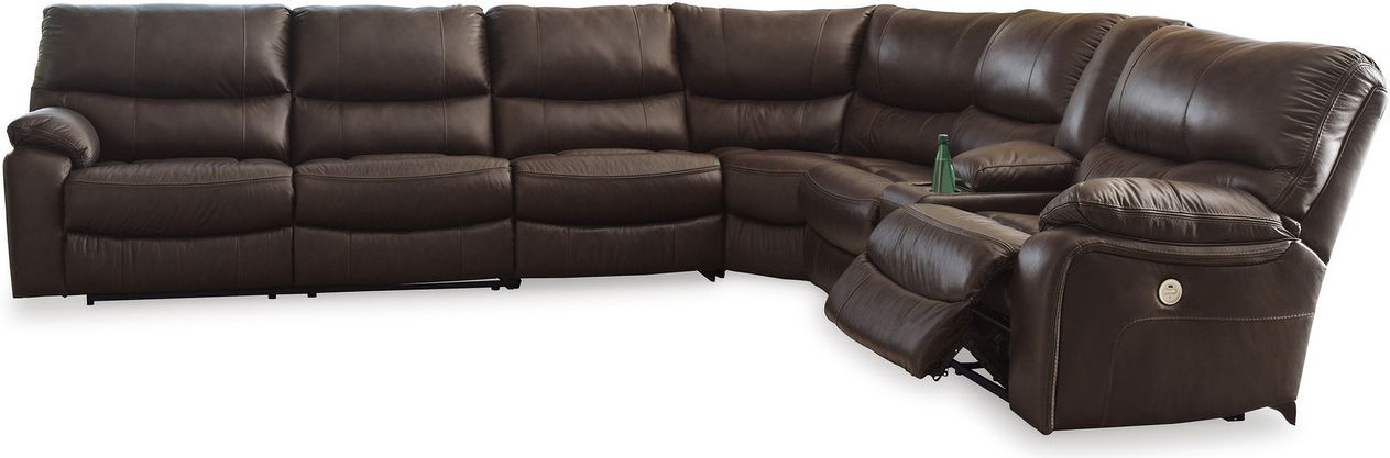 Family Circle Dark Brown 4pc POWER Reclining Sectional