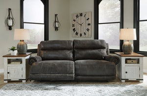 Grearview Charcoal POWER Reclining Sofa and Loveseat 65005