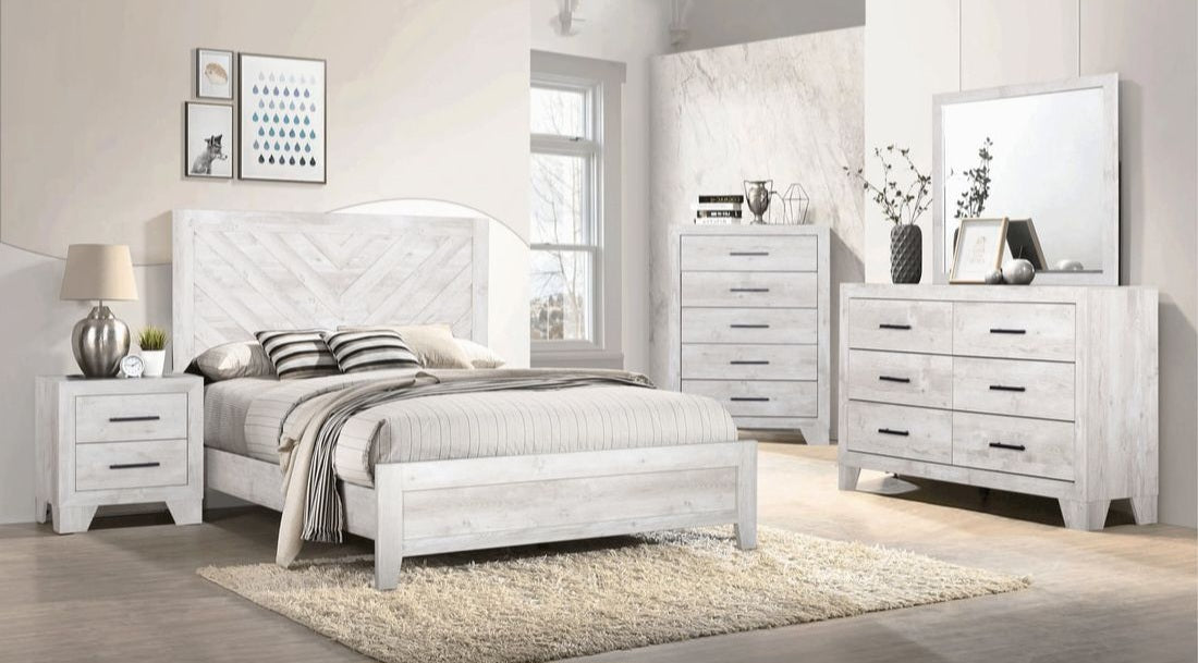 HH3520 White Bedroom Set - Harwin Furniture