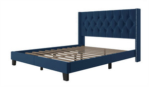 Katy Queen Platform Bed Blue HH780