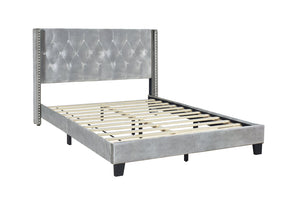 Katy King Platform Bed Silver HH778