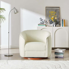Load image into Gallery viewer, Elise Cream Boucle Swivel Chair