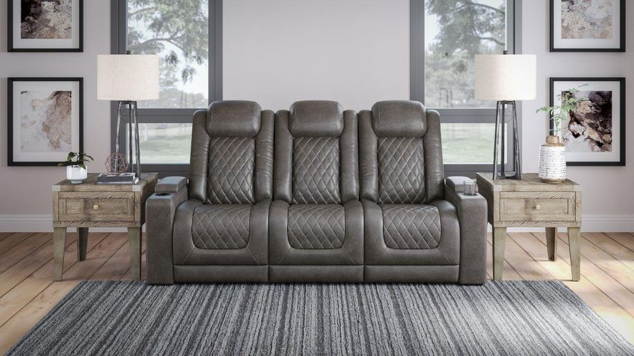 Hyllmont Gray POWER Reclining Sofa and Loveseat 93003
