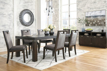 Load image into Gallery viewer, Hyndell Gray/Dark Brown Extendable Dining Set D731