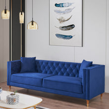 Load image into Gallery viewer, Autumn Modern Blue Velvet Sofa
