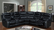 Load image into Gallery viewer, Martin 41 Black Reclining Sectional Sofa