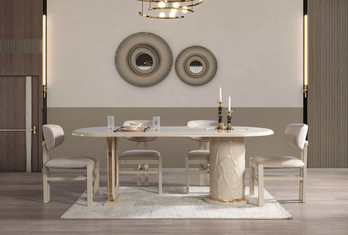 Helena Ivory 7pc Dining Room Set