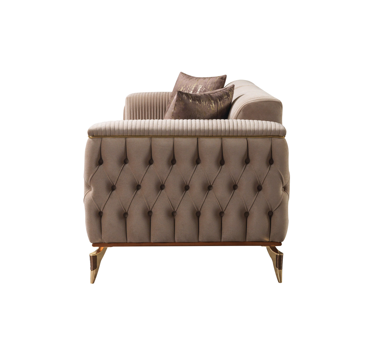 Belinda Coffee Velvet Living Room Set
