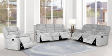 Load image into Gallery viewer, Oliver Silver Fabric 3pc Reclining Set
