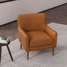 Load image into Gallery viewer, Claire Genuine Leather Lounge Chair In Tan