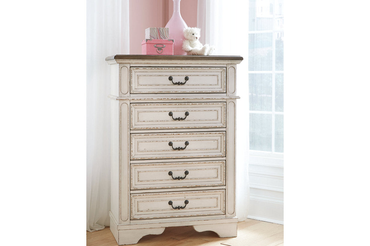 Realyn Chipped White Upholstered Panel Youth Bedroom Set
74384