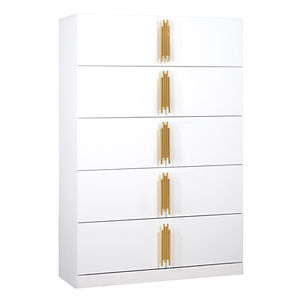 Glamor White/Gold Bedroom Set B9060