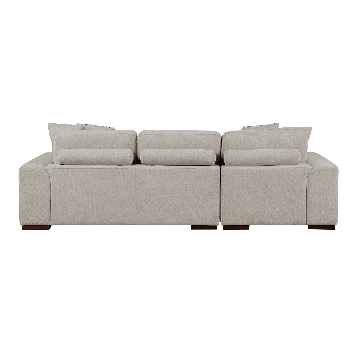 Raife Taupe 3pc Sectional with Left Chaise and Ottoman 9624