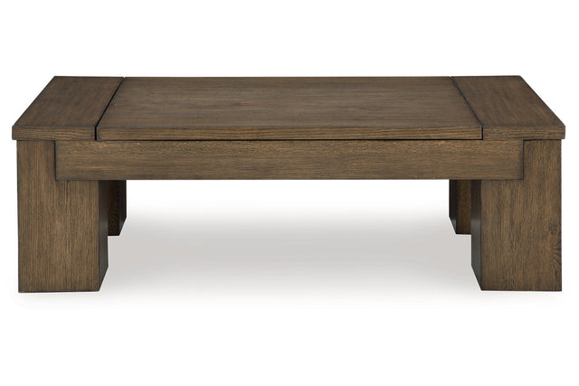 Rosswain Warm Brown Lift-top Coffee Table and 2 End Tables T763