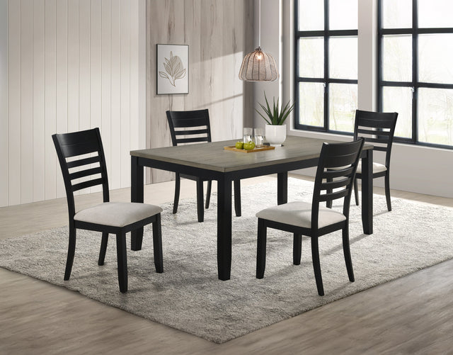 Folio Black/Neutral Dining Set 2132