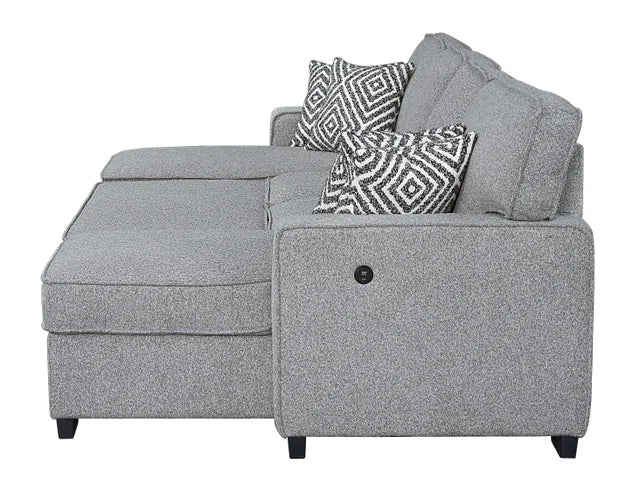Sahara Gray - Double Storage Chaise Sectional