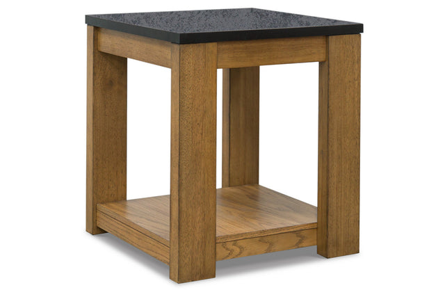 Quentina Light Brown/Black Lift-top Coffee Table and 2 End Tables T775