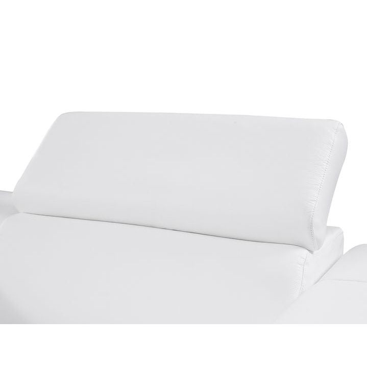 Picasso White 3-POWER Leather Match 7pc Sectional MI631