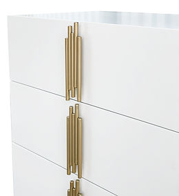 Evon White/Gold Bedroom Set B7551