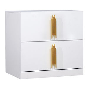 Glamor White/Gold Bedroom Set B9060
