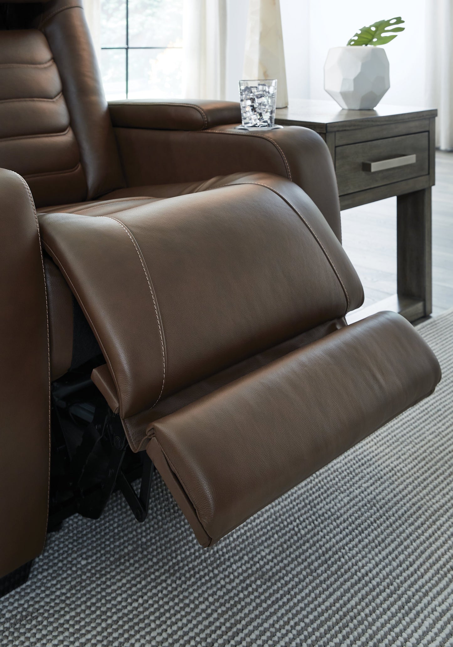 High Impact Tobacco Power Reclining Living Room Set U10601