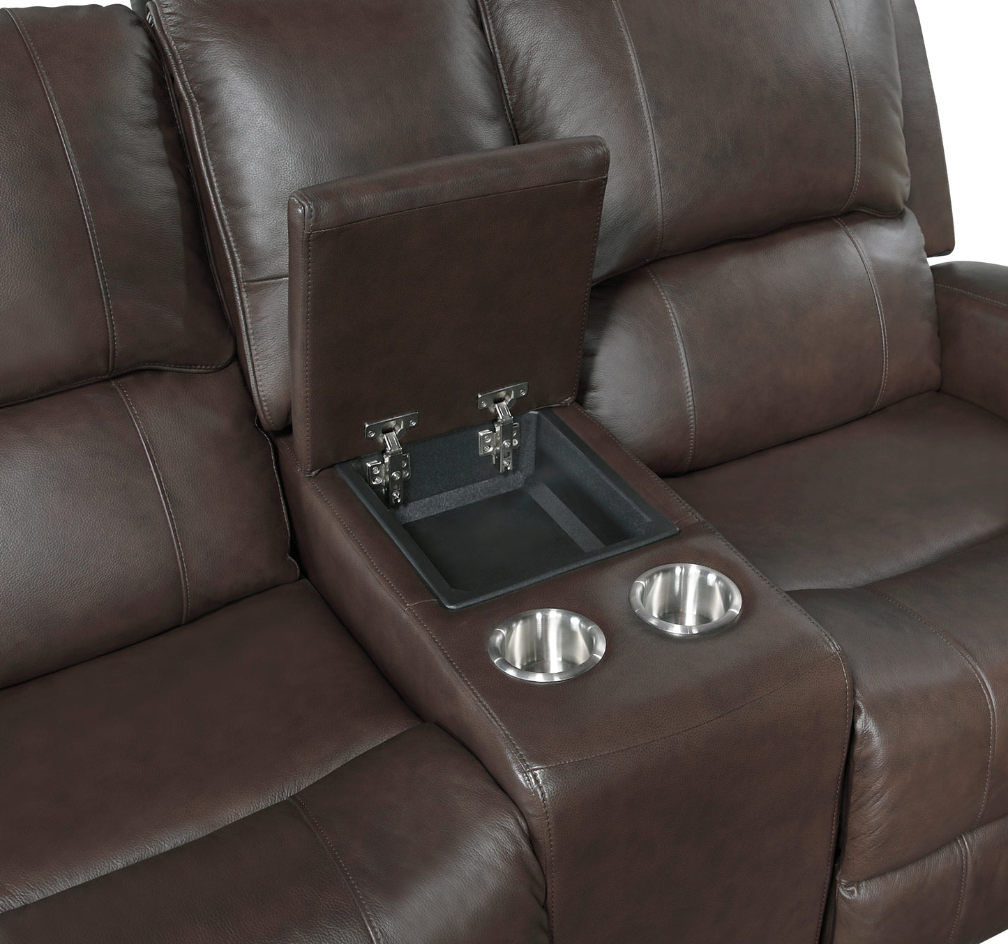 Austin Brown GENUINE LEATHER Reclining Set 9735