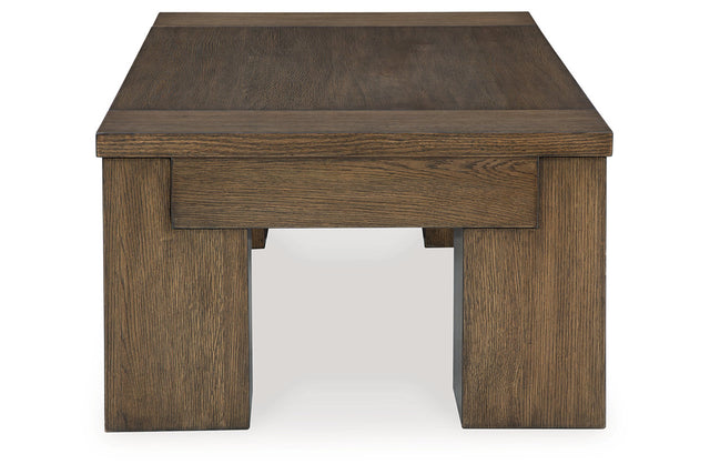 Rosswain Warm Brown Lift-top Coffee Table and 2 End Tables T763
