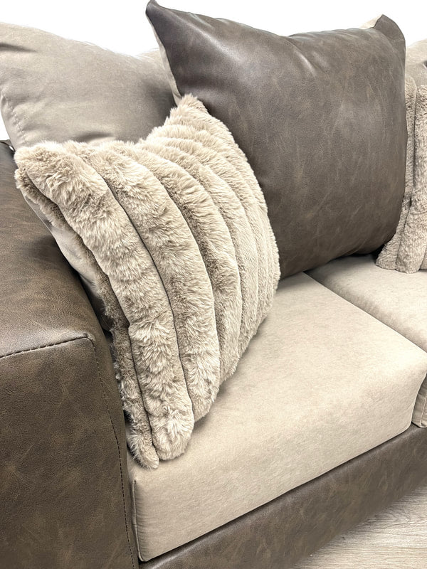 Latte Sofa and Loveseat 110
