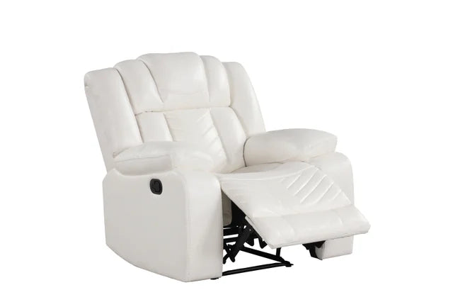 Ace White LED/BLUETOOTH SPEAKERS 3pc Reclining Set