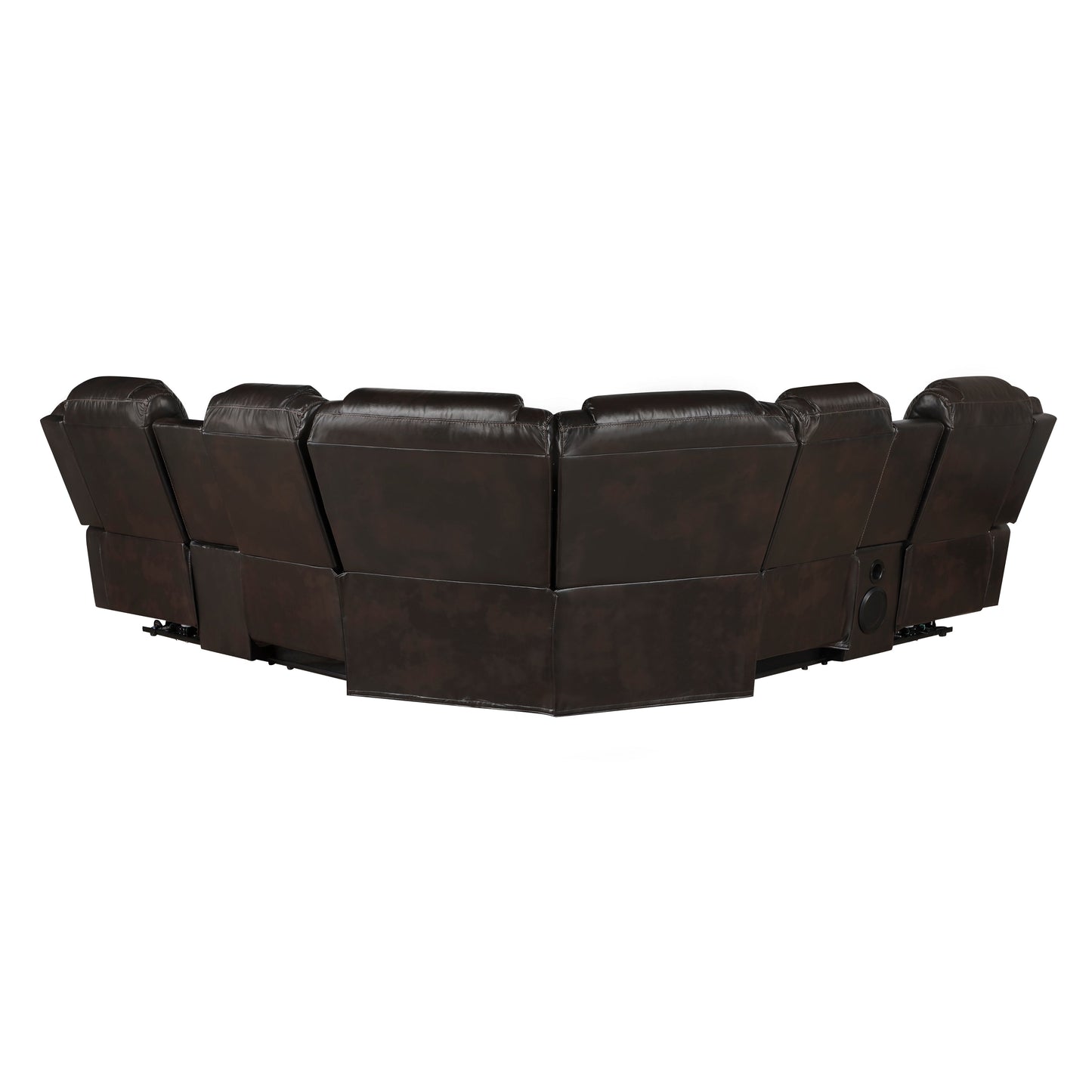 Ramone Dark Brown POWER/LED Reclining Sectional 9508