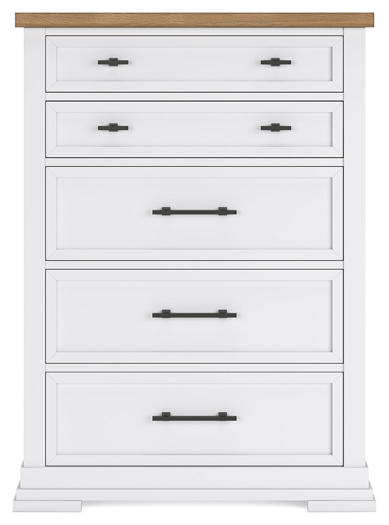 Ashbryn White/Natural Storage Platform Bedroom Set B844
