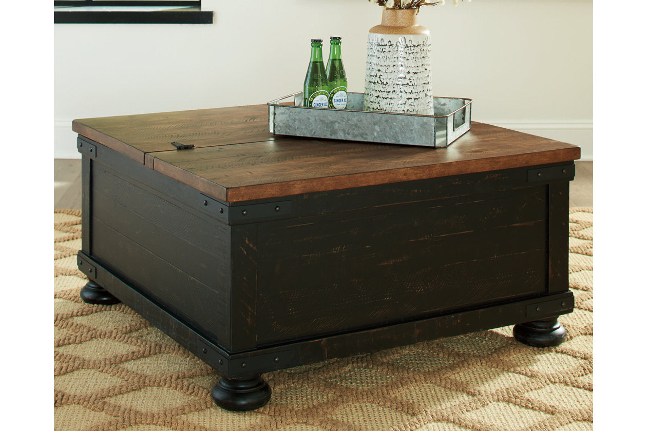 Valebeck Black/Brown Coffee Table and 2 End Tables T468