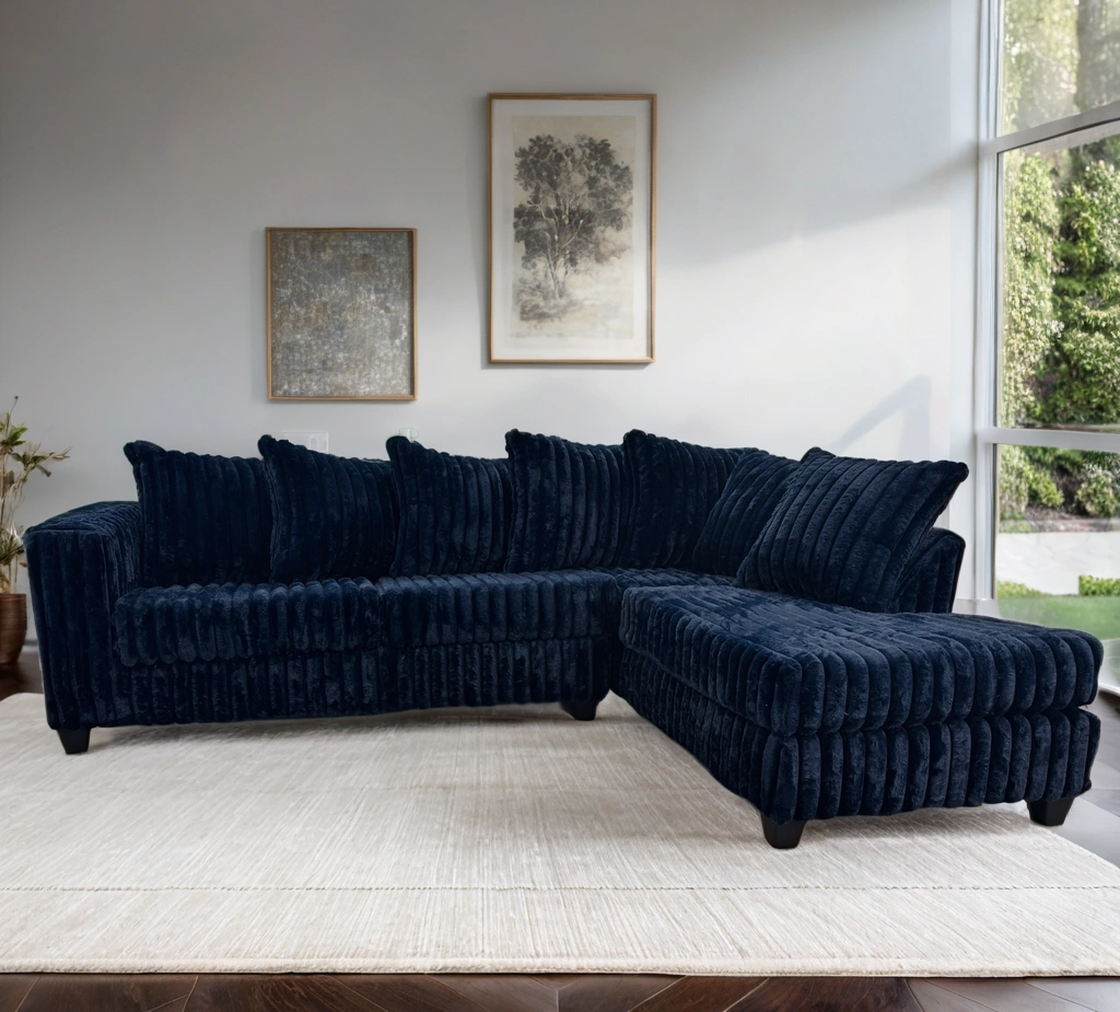 Navy Blue RAF Sectional 510