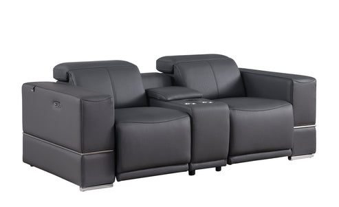 Franco Dark Grey POWER Reclining Living Room Set MI-1122