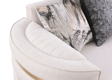 Minerva Cream Velvet Sofa and Loveseat S3300