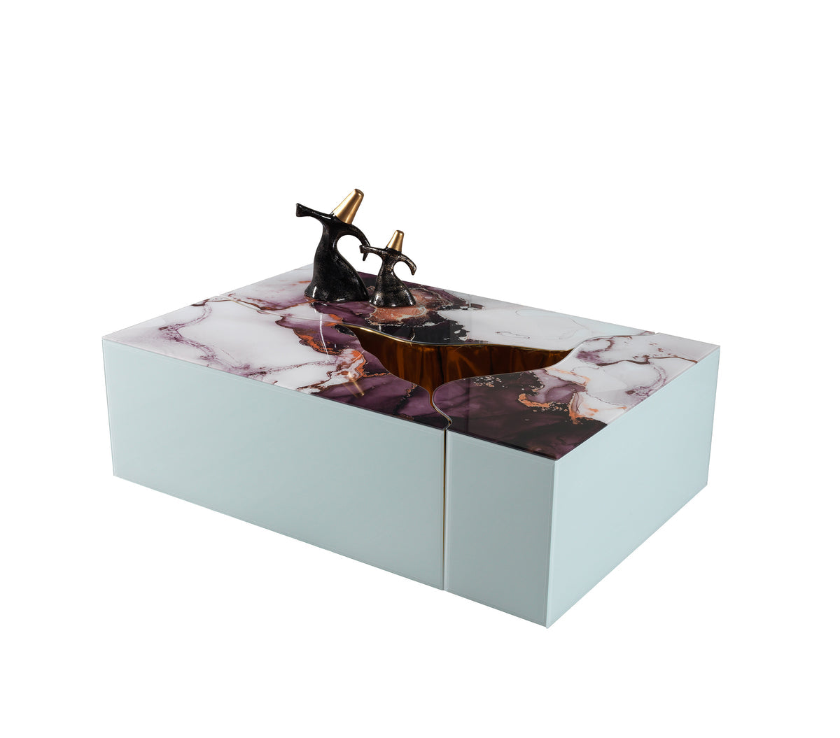 Dream White Marble 3pc Coffee Table