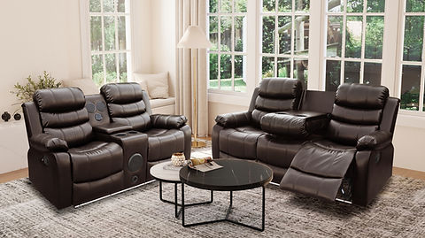Marisol Brown LED/BLUETOOTH SPEAKERS Reclining Living Room Set S1887