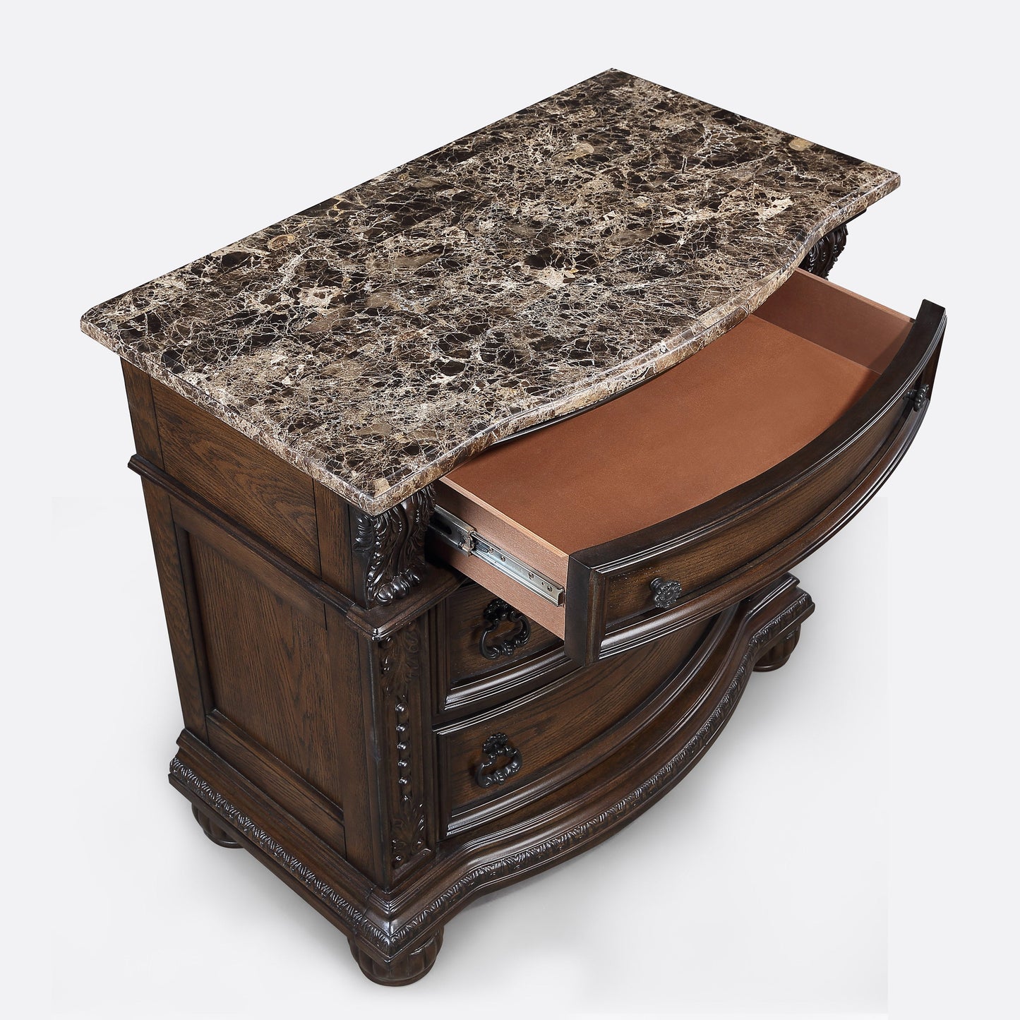 Stanley Coffee Brown Upholstered Sleigh Bedroom Set | B1610