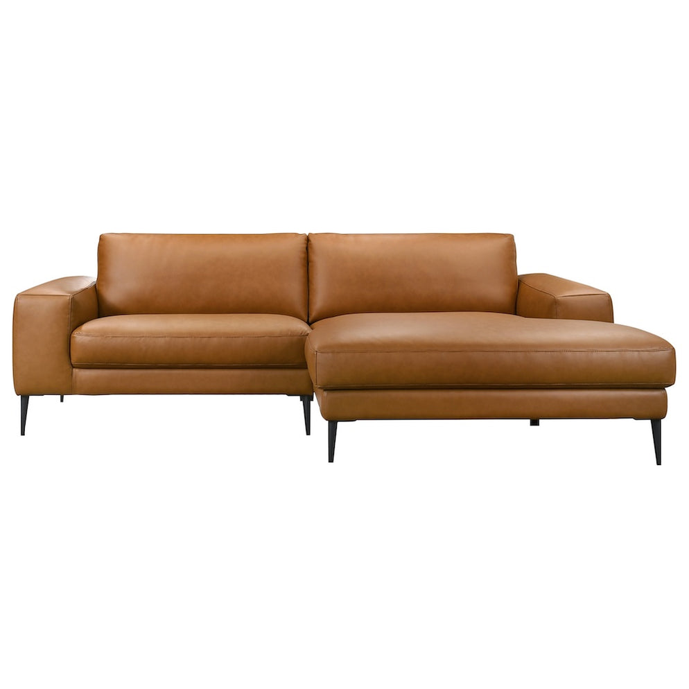 Easley Mid Century Modern Vegan Leather Wide-Arm Sofa