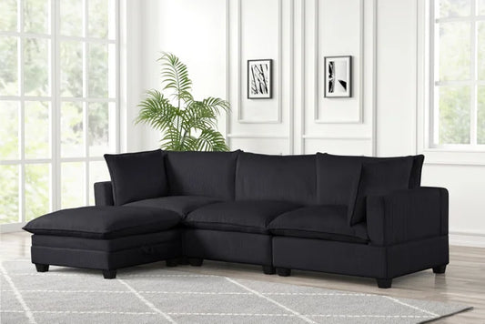 Cloud10  121" Black Cord Modular Sectional