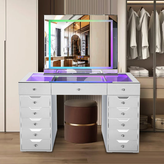 A50 White LED Vanity Set