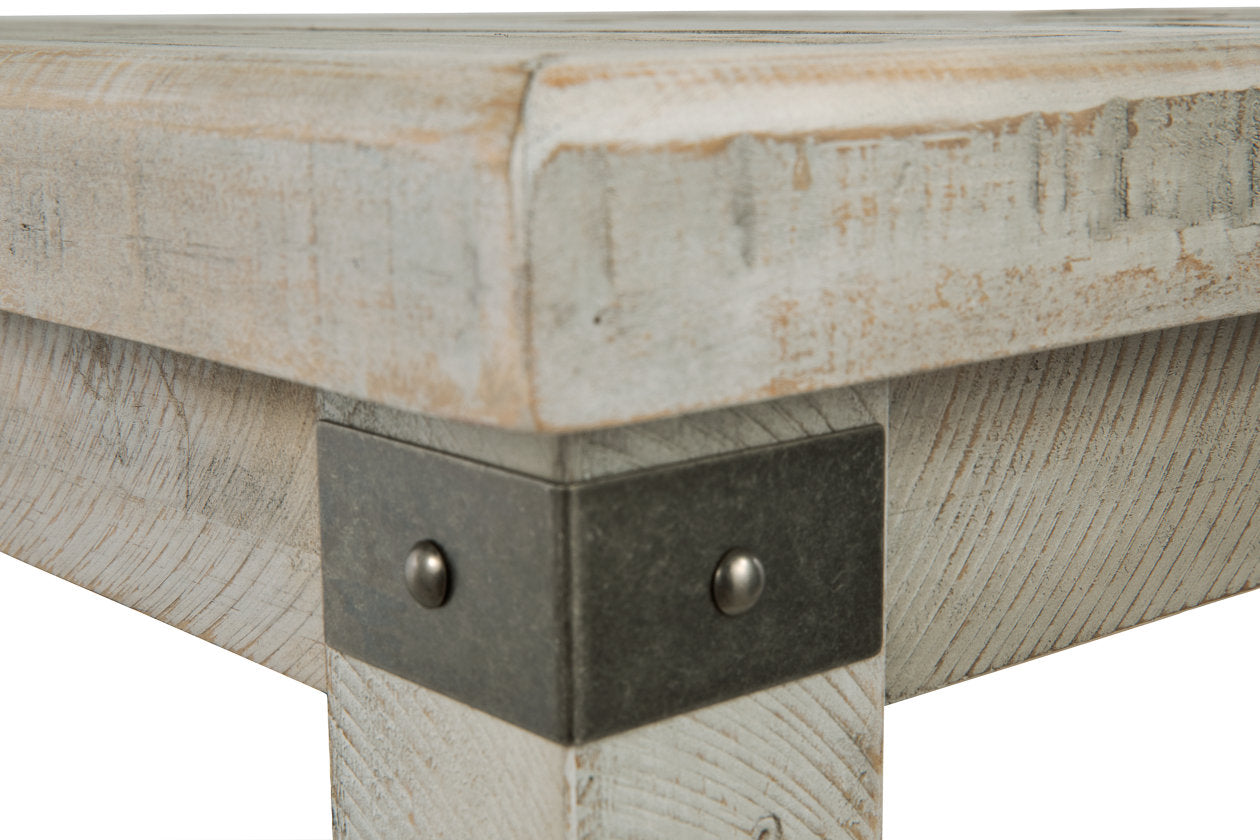 Carynhurst White Wash Gray Coffee Table and 2 End Tables T757
