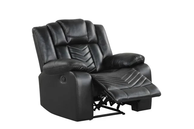 Ace Black LED/BLUETOOTH SPEAKERS 3pc Reclining Set