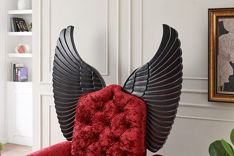 Lucifur 64" Tall Red Chair A-CH01