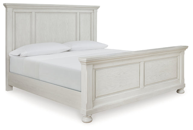 Robbinsdale Antique White Panel Bedroom Set B742