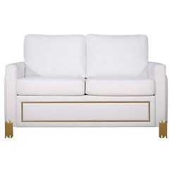 Glamor White/Gold LED Living Room Set S9060