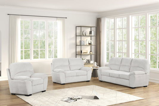 Tiffany20 Silver Cord Fabric Sofa and Loveseat